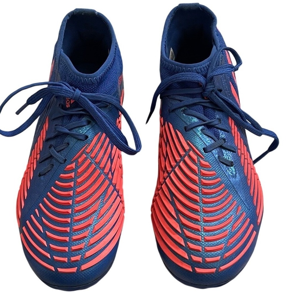 Adidas Predator Edge.3‎ FG Soccer Cleats Blue Red GW2363 Mens 3.5 Youth 3.5